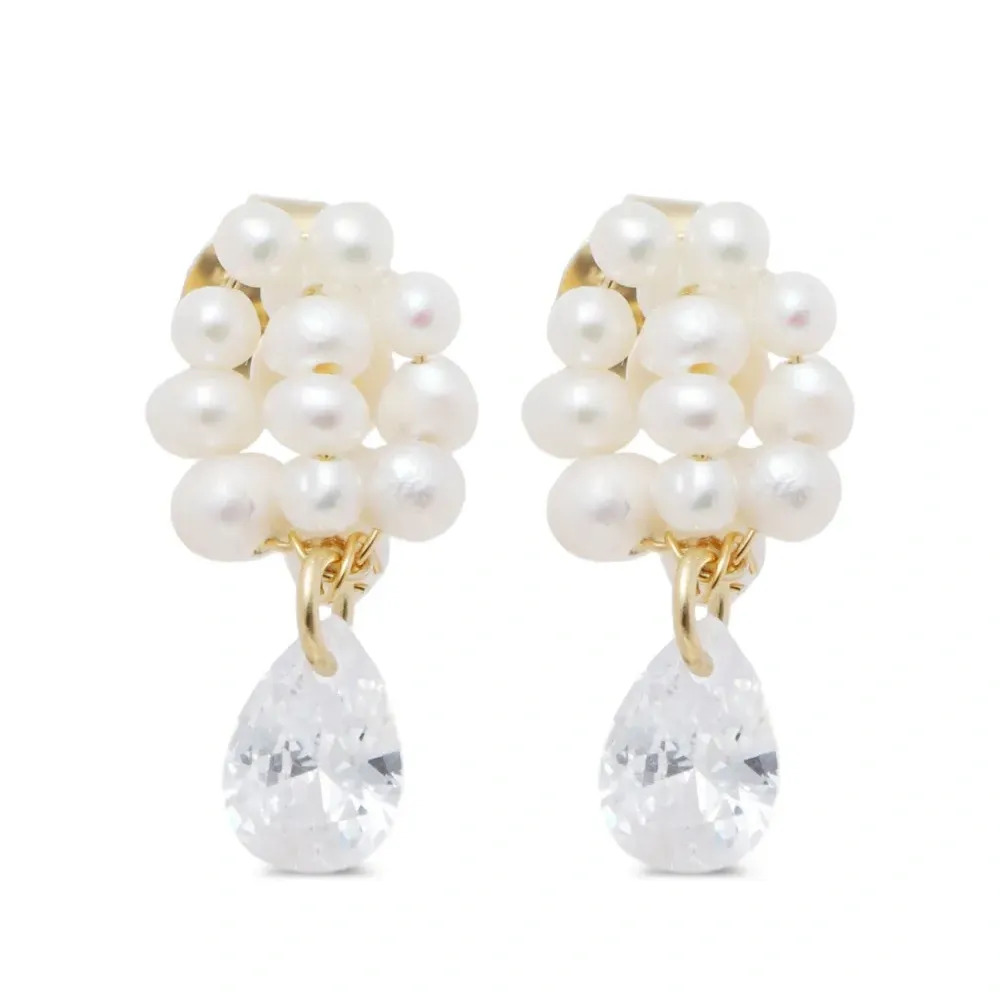 Серьги-подвески с жемчугом Серьги-подвески с жемчугом
