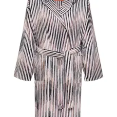 Халат в рубчик с узором зигзаг Халат в рубчик с узором зигзаг