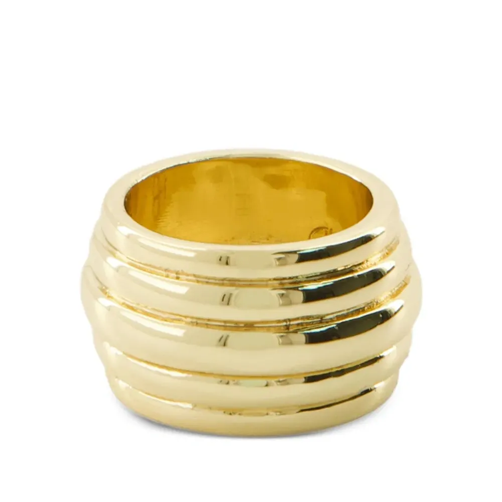 золотое кольцо в рубчик