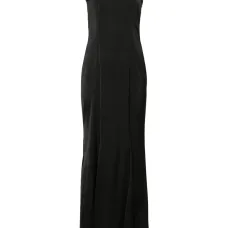 Атласное платье макси без рукавов