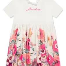 Платье с вышитым логотипом