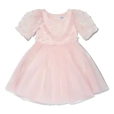 Платье из тюля с цветочной аппликацией