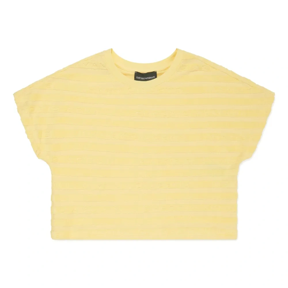 Полосатая футболка с тисненым логотипом