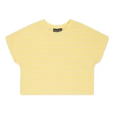 Полосатая футболка с тисненым логотипом