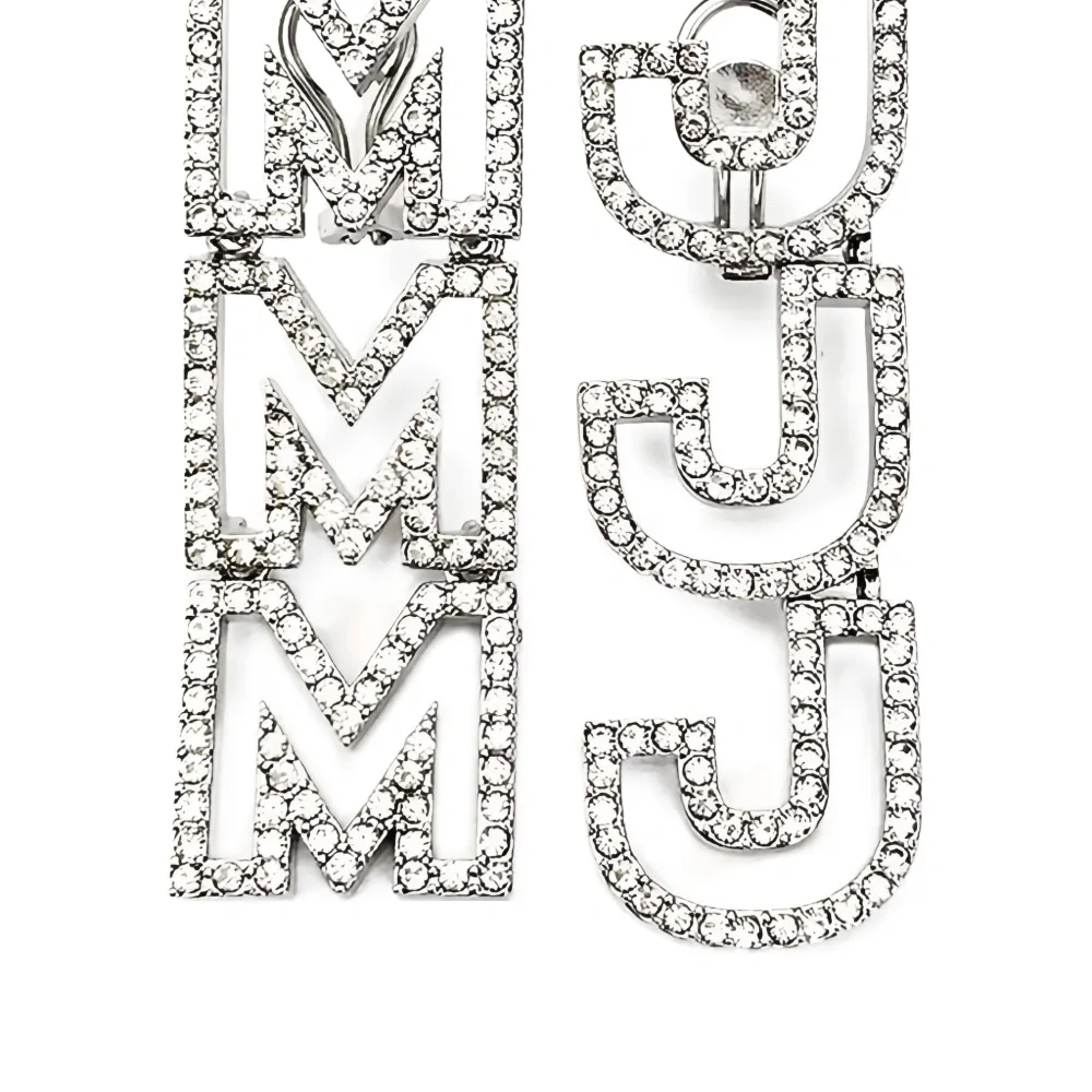 Серьги MJ с кристаллами