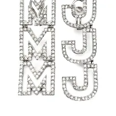 Серьги MJ с кристаллами