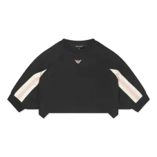 Укороченная толстовка с жаккардовым логотипом