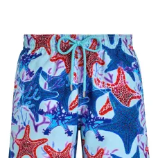 Плавки-шорты с кулиской и графичным принтом