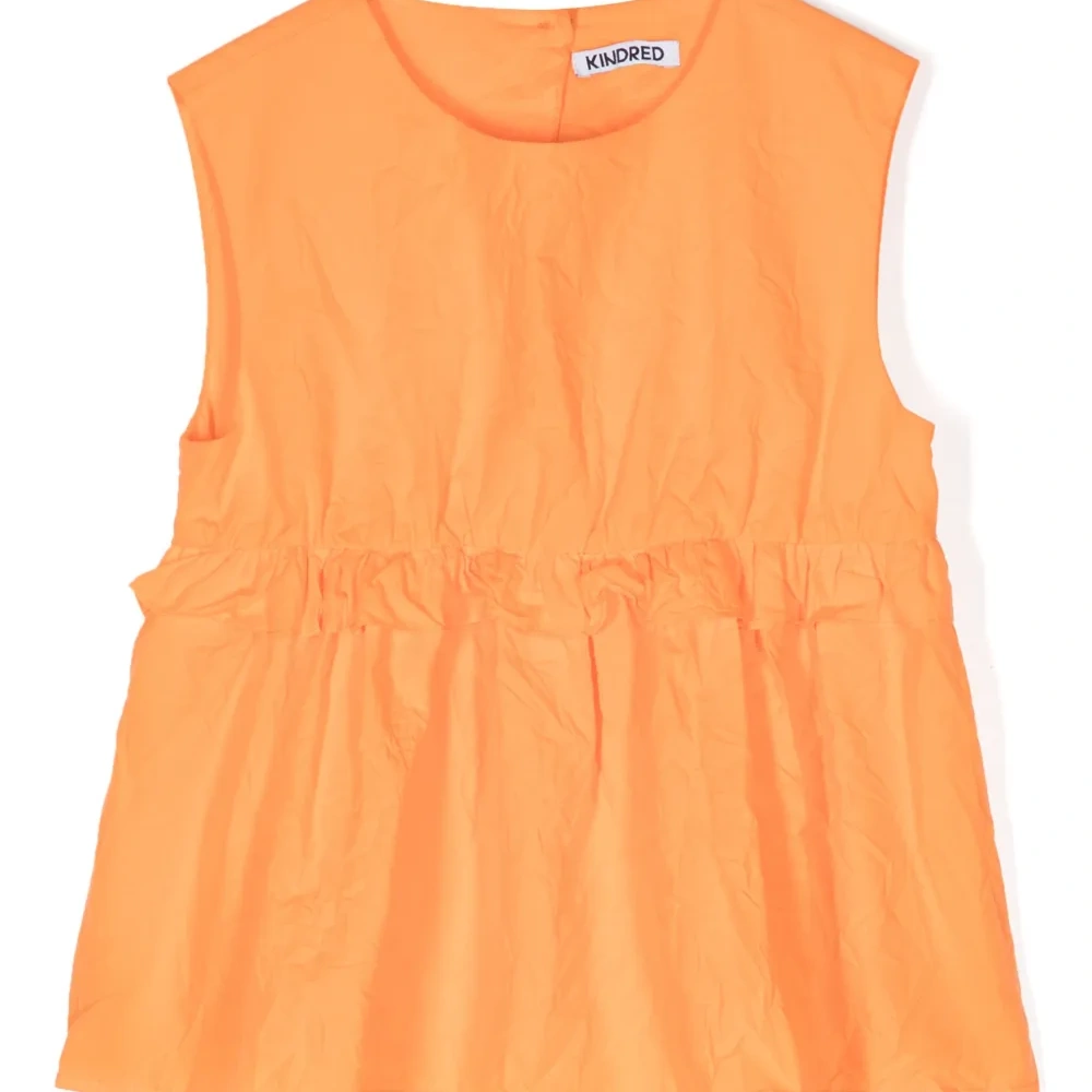 Блузка из органического хлопка с оборками