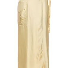 Юбка карго с запахом и эффектом металлик