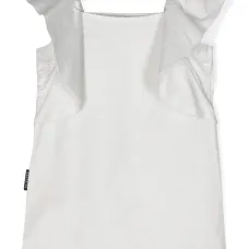 Платье с квадратным вырезом и оборками