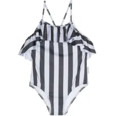 Купальник в полоску с оборками Купальник в полоску с оборками