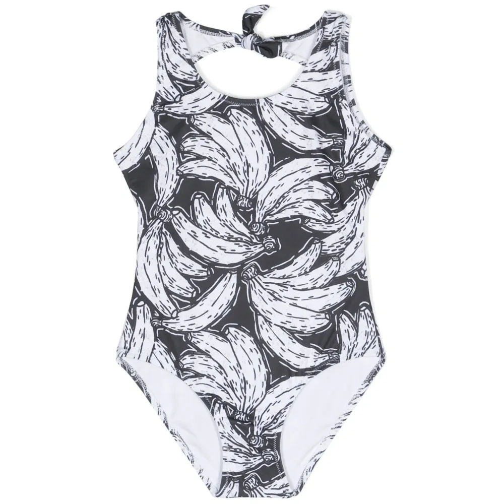 Купальник с открытой спиной и принтом