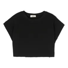 Укороченная фактурная футболка