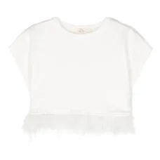 Футболка из органического хлопка с перьями