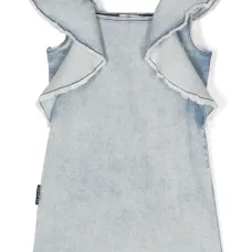 Джинсовое платье с бахромой