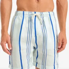 Плавательные шорты в полоску с завязкой на талии