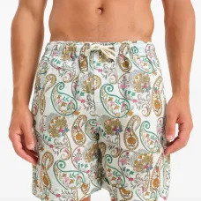 Шорты с принтом "пейсли" и поясом на шнурке