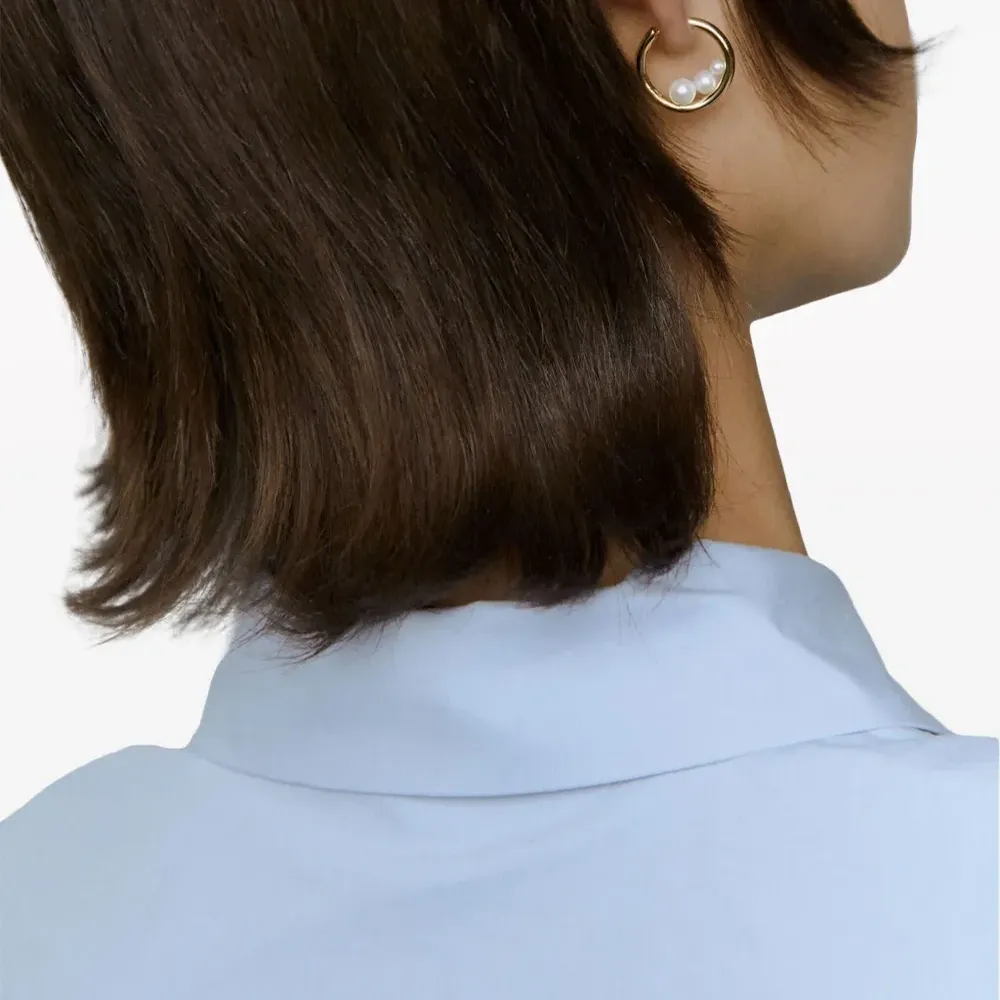 Серьги-кольца Trio Pearl