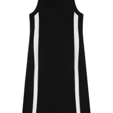 Платье с отделкой в полоску