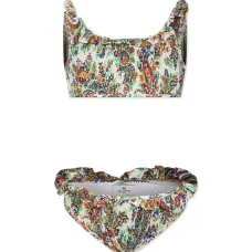 Бикини со сборками и принтом пейсли