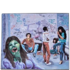 Керамический поднос Lady Pink Ladies Room Multicolour (15 x 18 см)