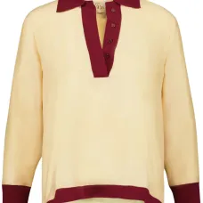 Шелковая блузка Diane с V-образным вырезом Шелковая блузка Diane с V-образным вырезом