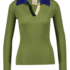 Трикотажный топ в стиле колор-блок