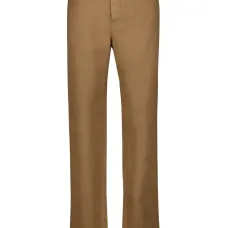 Льняные брюки прямого кроя