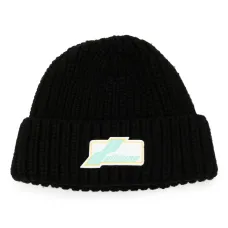 Шерстяная шапка бини с логотипом