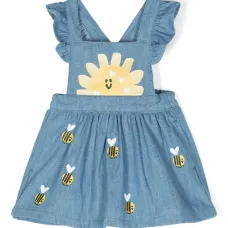 Джинсовое платье с принтом