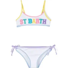 Бикини в рубчик с логотипом