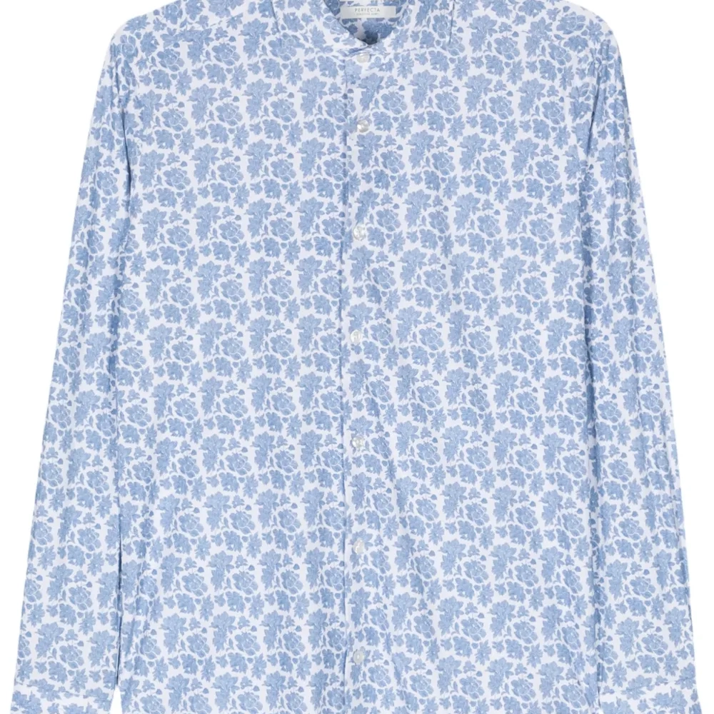 Рубашка с длинными рукавами и цветочным принтом