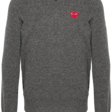 Шерстяной джемпер с нашивкой