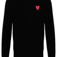 Шерстяной джемпер с нашивкой