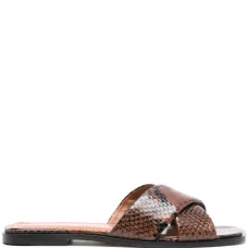 Босоножки со змеиным принтом