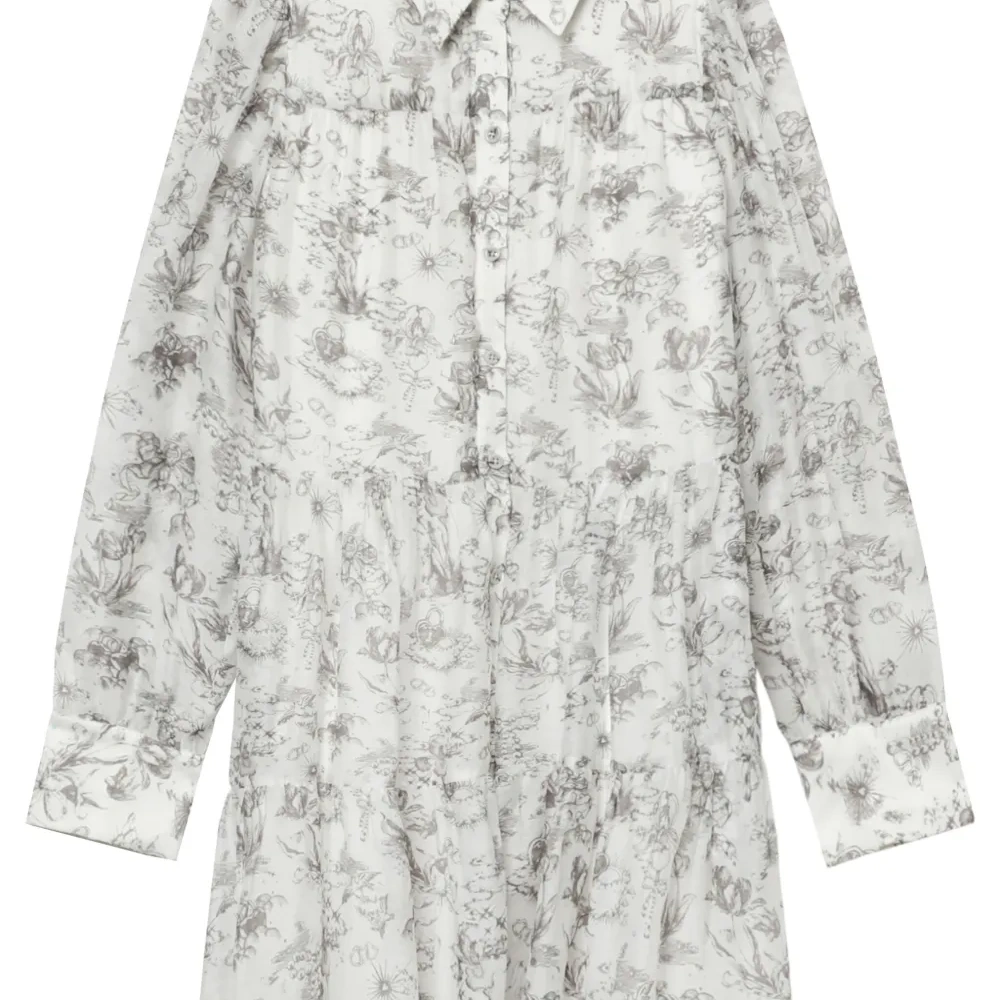 Платье на пуговицах с цветочным принтом
