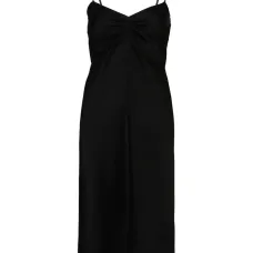 Атласное платье без рукавов