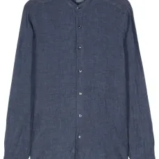 Льняная рубашка с длинными рукавами