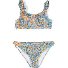 Бикини со сборками и цветочным принтом