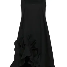 Платье с цветочной аппликацией