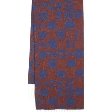 Шерстяной шарф с жаккардовым узором