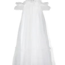 Платье из тюля с цветочной аппликацией