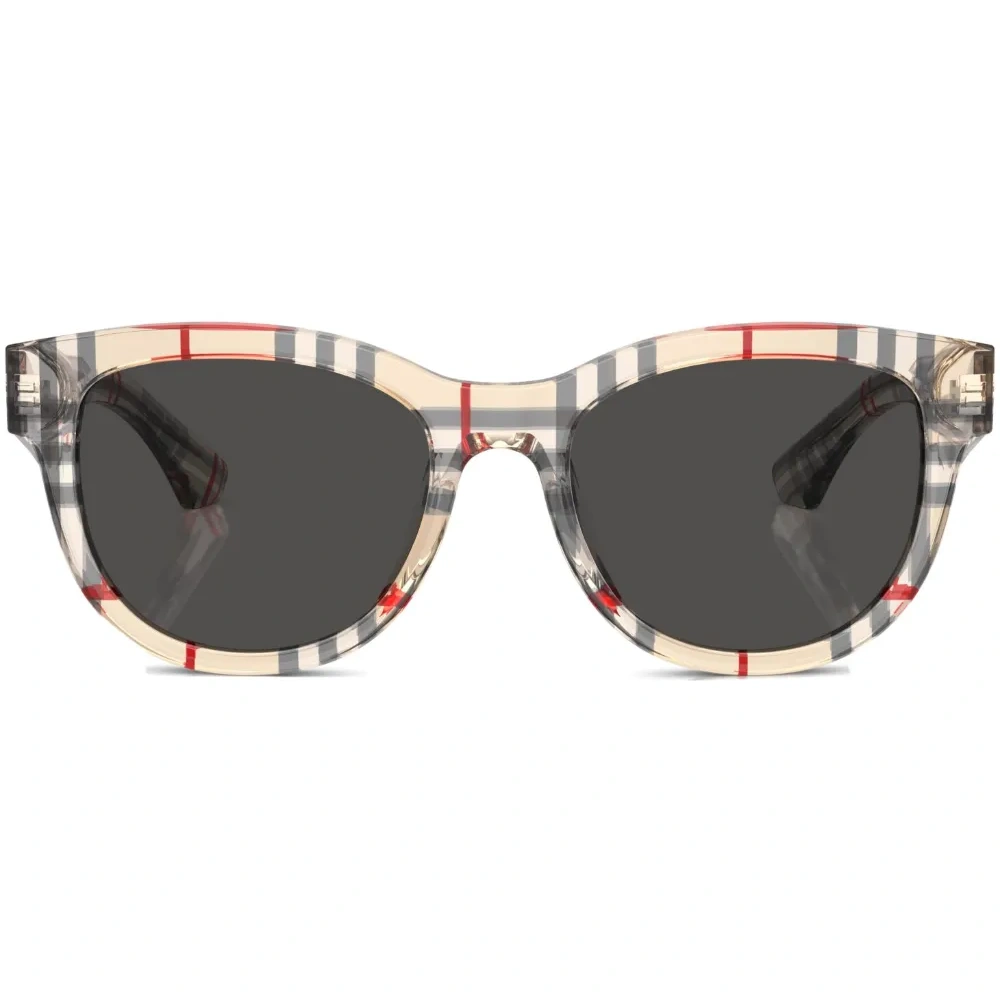 Солнцезащитные очки в оправе панто с узором Vintage Check Солнцезащитные очки в оправе панто с узором Vintage Check