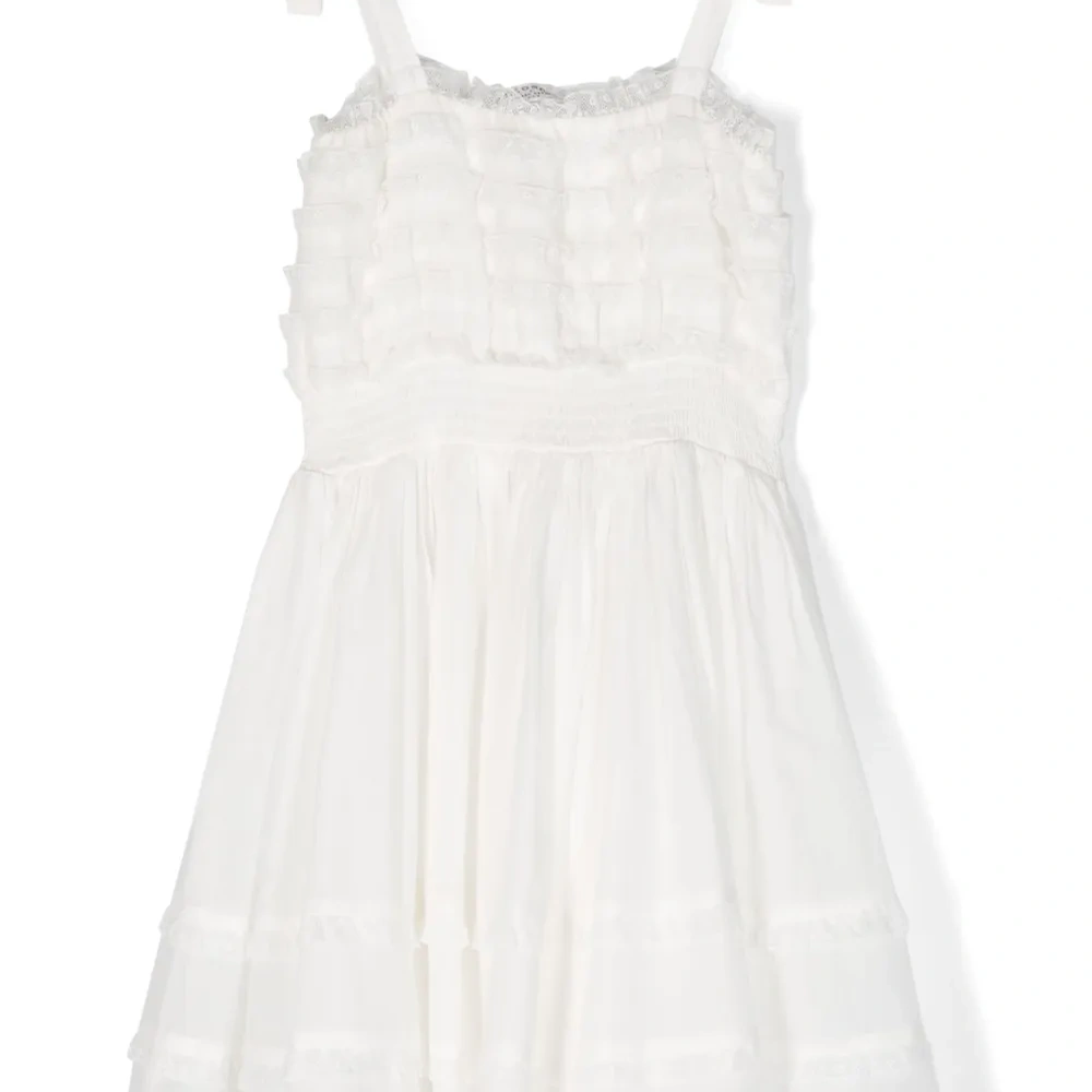 Платье мини с оборками