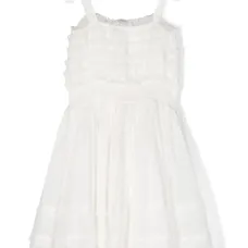 Платье мини с оборками