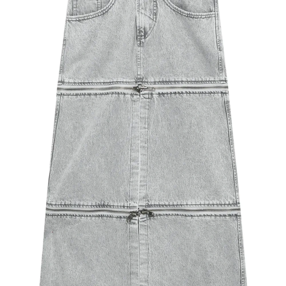 Джинсовая юбка миди