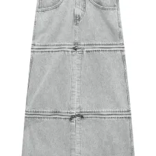 Джинсовая юбка миди