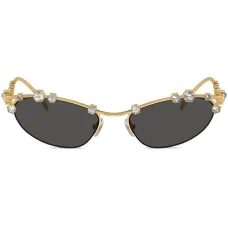 Солнцезащитные очки в оправе 'кошачий глаз' с кристаллами Солнцезащитные очки в оправе 'кошачий глаз' с кристаллами