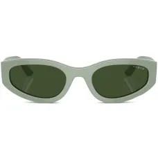 Солнцезащитные очки в овальной оправе с логотипом